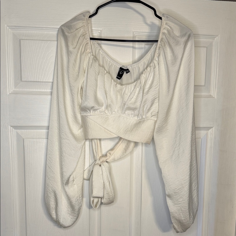 Windsor Ivory Tie-Front Blouse